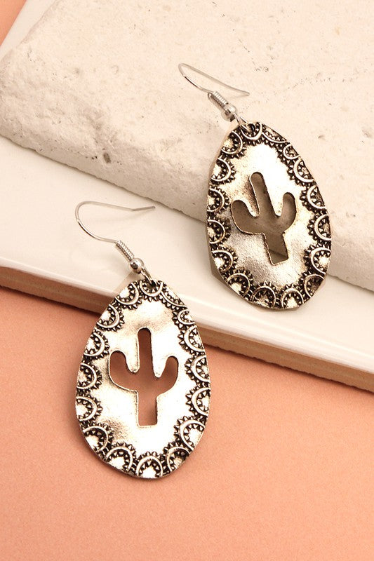 Jossy Silver Cactus Earrings