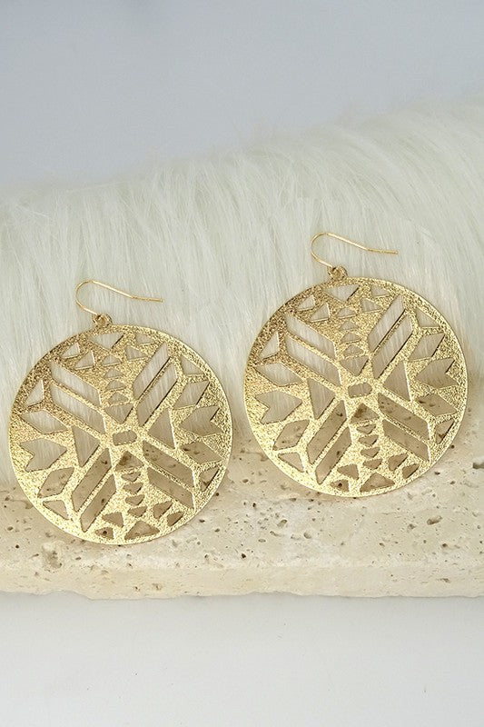 Gold Medallion Earrings