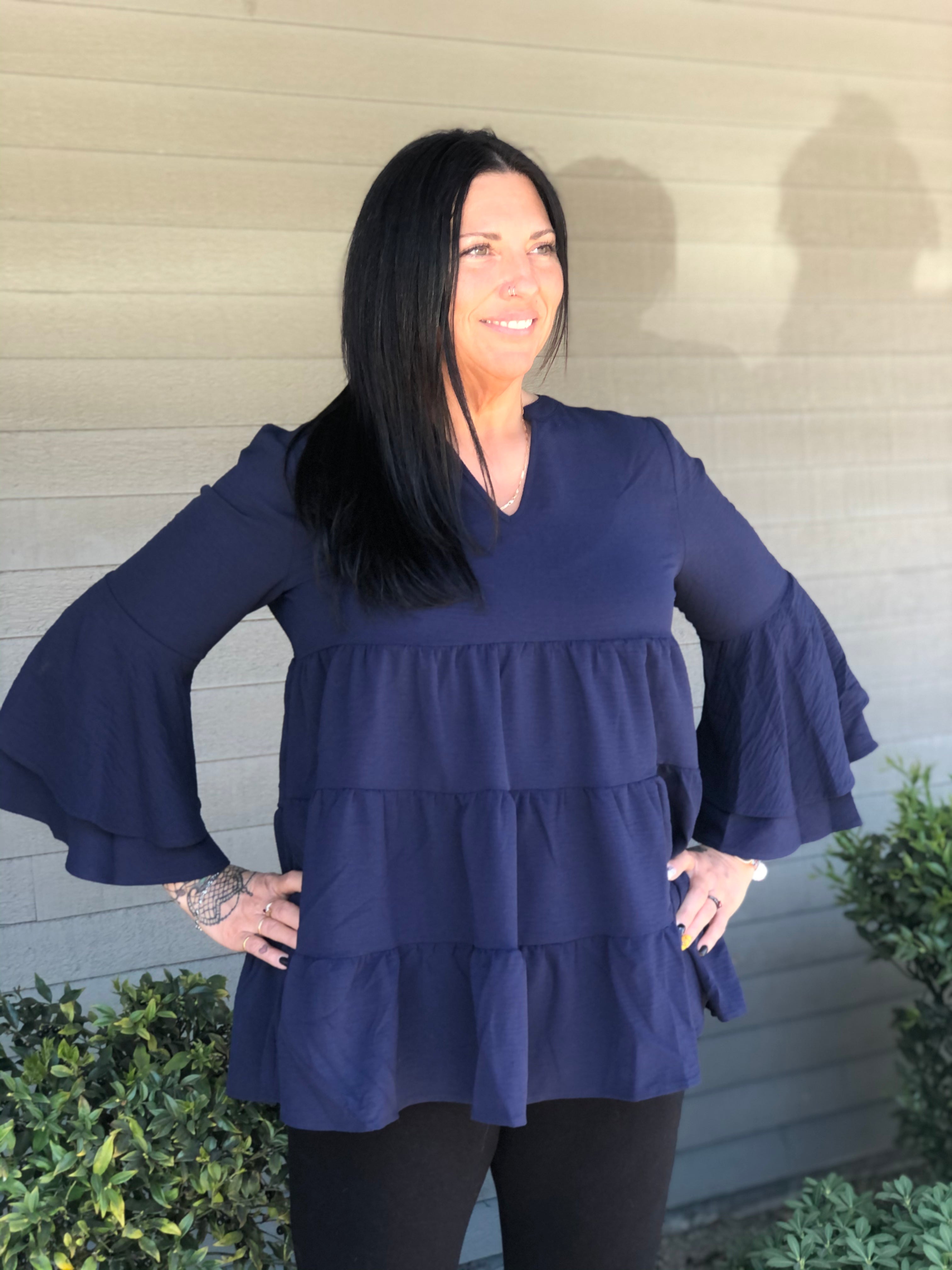 Susie Navy Blue Top