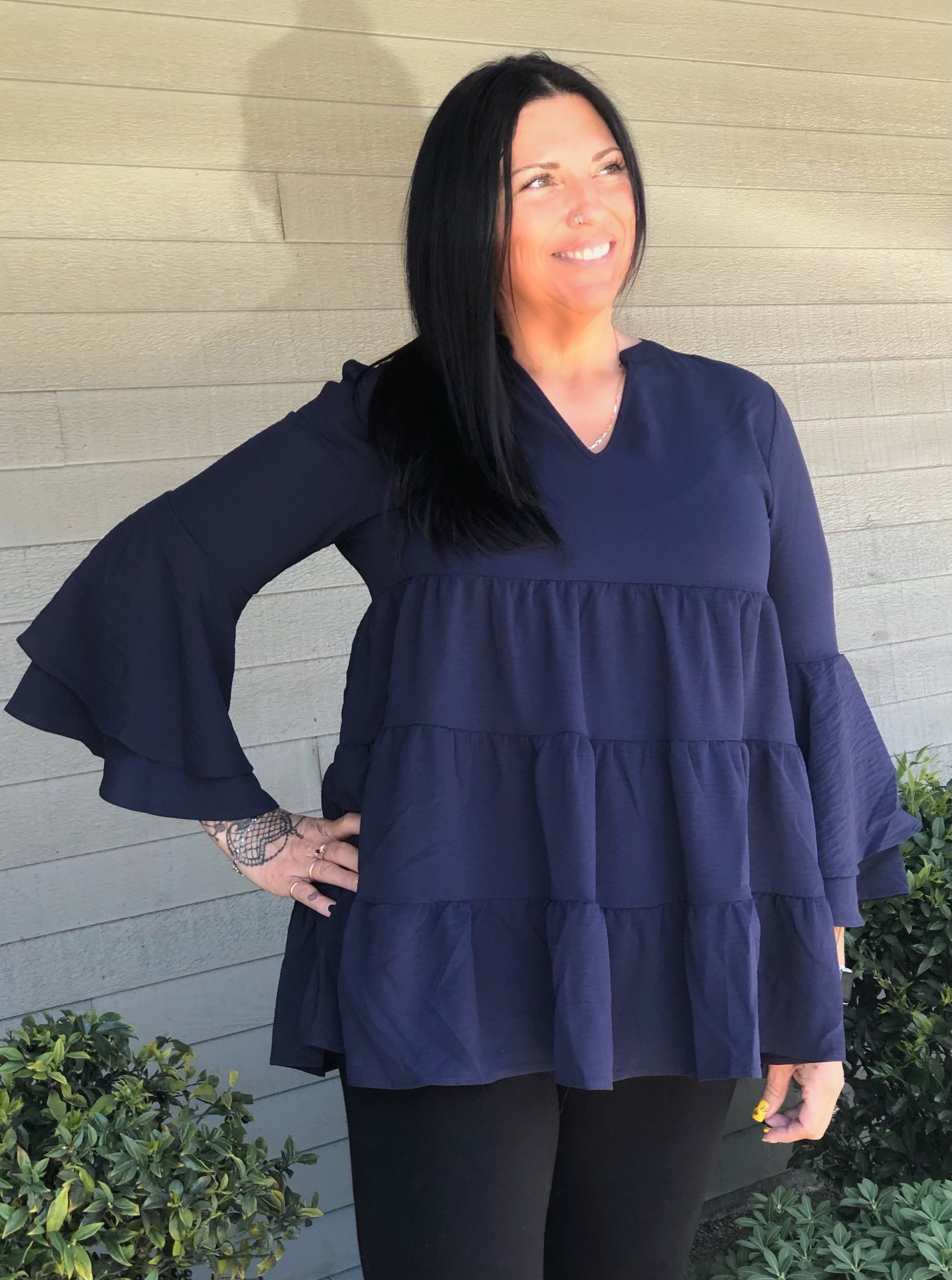 Susie Navy Blue Top