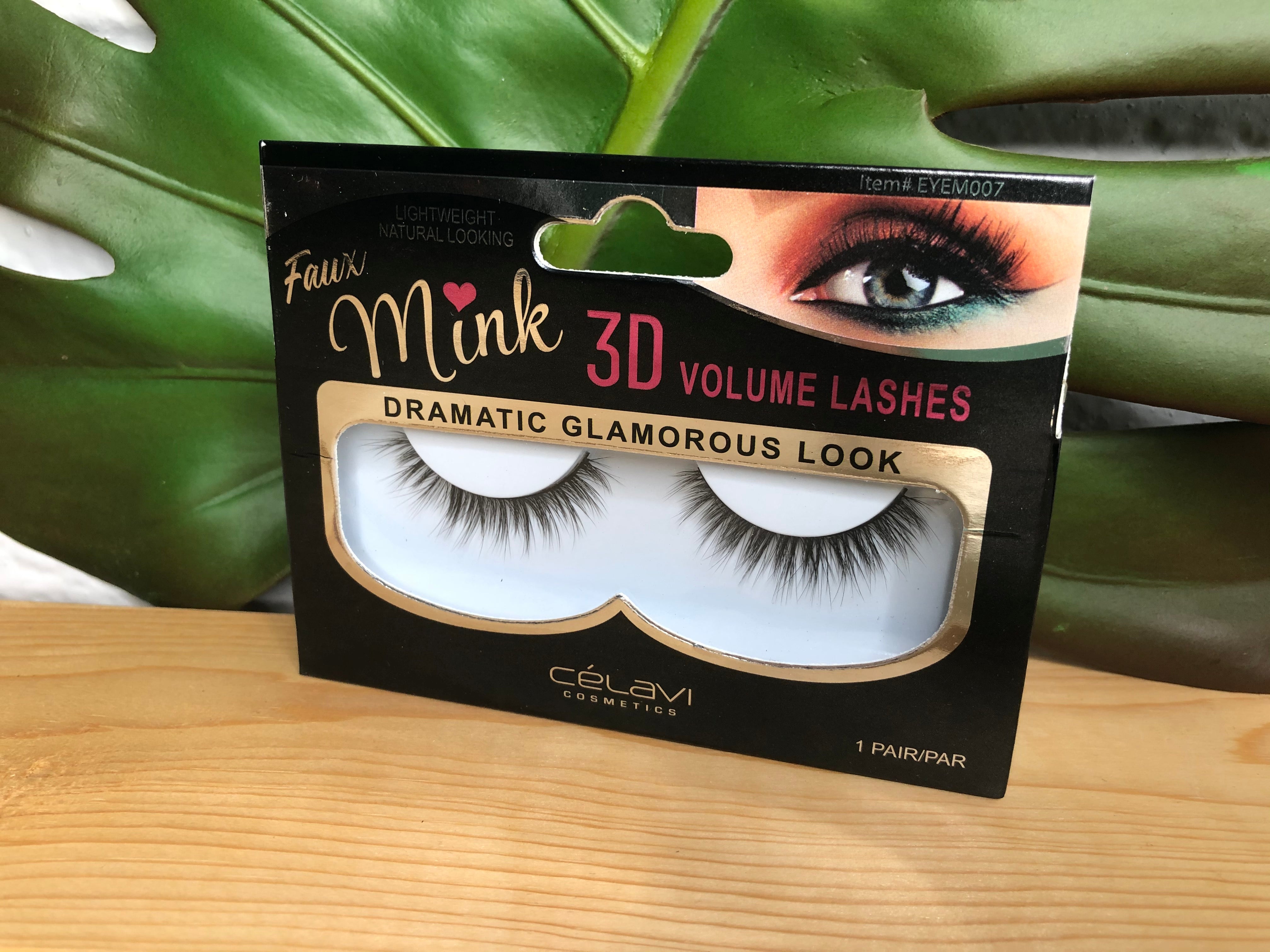 Mink 3D volume lashes dramatic look