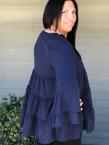 Susie Navy Blue Top